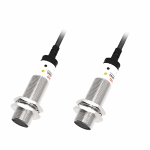 PR18-TM10ATC Sensor Photo, Through beam (receiver + emitter) Nickel-copper alloy Range 10m M18 Infrared light AC20-250V AC 2 wire NC 2m cable cULus