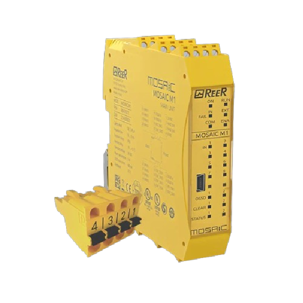 1100002 MOSAIC M1C Standard Master Unit, 8 Inputs, 2 OSSD pairs (SIL 3), Clamp Terminal Blocks