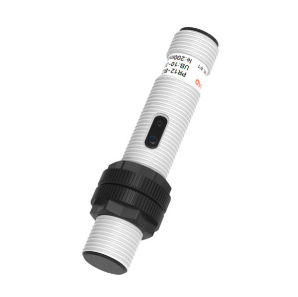 PR12S-BC15DNC-E2 Sensor Photo, Diffuse reflection PBT Range 15cm M12 Infrared light DC10-30V NPN NC M12 connector cULus