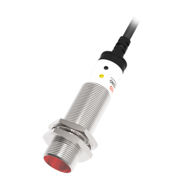 PR18-YC10DPR Sensor Photo, Diffuse reflection Nickel-copper alloy Range 10cm M18 Red LED DC10-30V PNP NO+NC 2m cable cULus