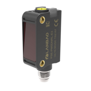 PSE-PM12DNRL-E3 Sensor Photo, Polarized reflection PC+ABS Range 12m Small square Red laser DC10-30V NPN NO+NC M8 connector cULus
