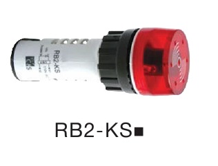 RB2-KS-110vac LED Pilot Lamp/Buzzer 22mm, Barrel Type, Flashing Red, 110vac, Easy Connection "CE Only"