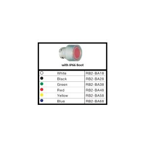RB2-BA18  PUSH BUTTON SPRING RETURN FLUSH TYPE (WHITE) , BOOTED