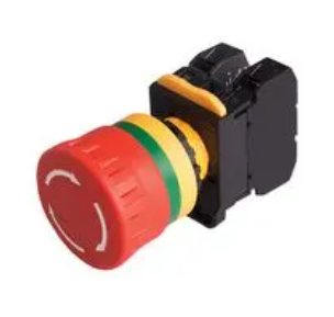 A20B-V4E02R Emergency Stop Switch, 40mm Head, Twist to Release, 2xNC